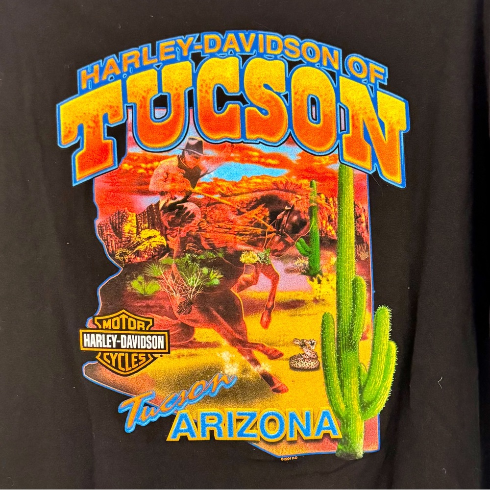 Vintage Harley Davison Motorcycle Tucson Arizona T Shirt XL